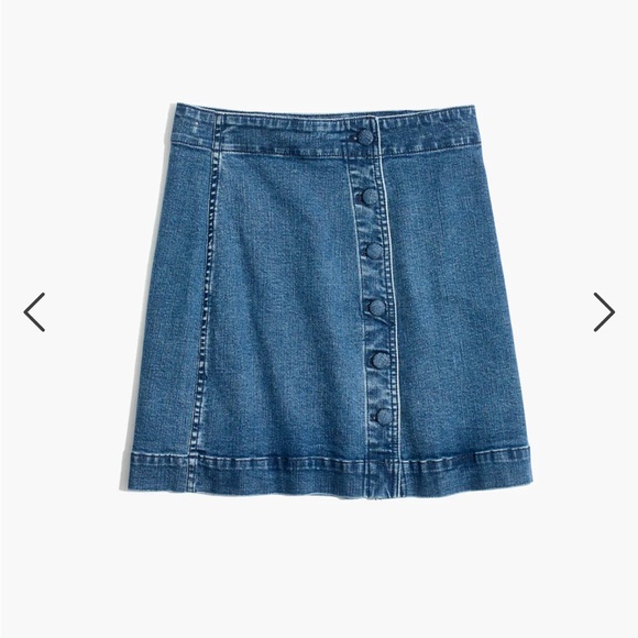 Stretch Denim A - Line Mini Skirt: Asymmetrical Edition - Picture 7 of 8